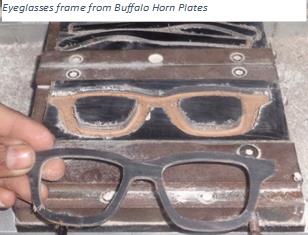 Eyeglasses frame from Buffalo Horn Plates